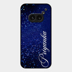 Glitter Customize Glass Case Cover Blue For Nothing Phone 2a