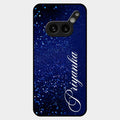 Glitter Customize Glass Case Cover Blue For Nothing Phone 2a Plus