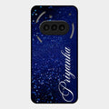 Glitter Customize Glass Case Cover Blue For Nothing Phone 3a
