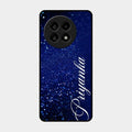 Glitter Customize Glass Case Cover Blue For Oneplus 13R 5G