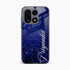 Glitter Customize Glass Case Cover Blue For OnePlus 15 5G