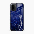 Glitter Customize Glass Case Cover Blue For OnePlus 15R 5G