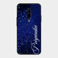 Glitter Customize Glass Case Cover Blue For Oneplus 7 Pro