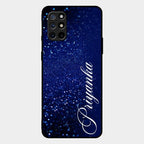 Glitter Customize Glass Case Cover Blue For Oneplus 8T