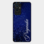 Glitter Customize Glass Case Cover Blue For Oneplus 9 Pro 5G