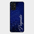 Glitter Customize Glass Case Cover Blue For Oneplus 9R 5G