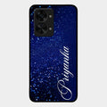 Glitter Customize Glass Case Cover Blue For Oneplus Nord 2T 5G