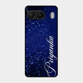 Glitter Customize Glass Case Cover Blue For Oneplus Nord 4 5G