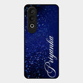 Glitter Customize Glass Case Cover Blue For Oneplus Nord Ce 4 5G