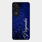 Glitter Customize Glass Case Cover Blue For Oneplus Nord Ce 4 5G