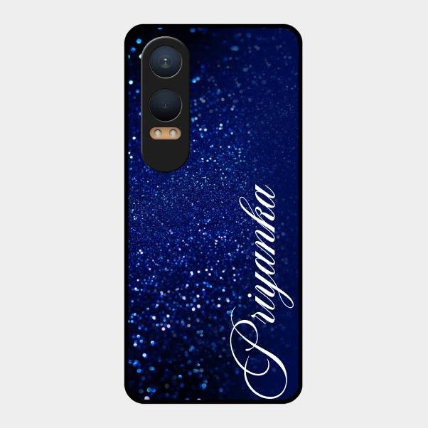Glitter Customize Glass Case Cover Blue For Oneplus Nord Ce 4 Lite 5G