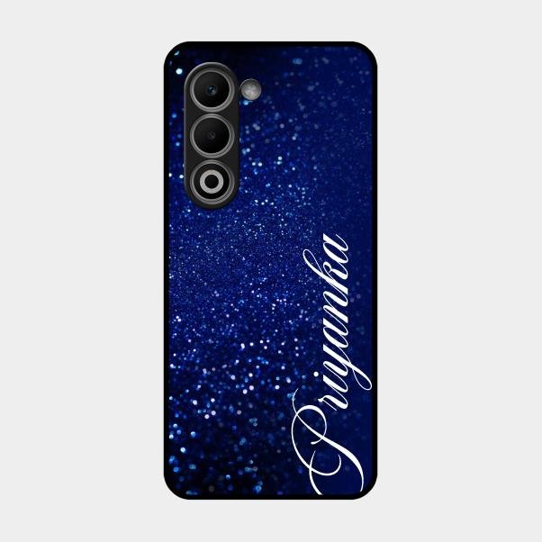 Glitter Customize Glass Case Cover Blue For Oppo A5 5G
