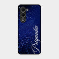Glitter Customize Glass Case Cover Blue For Oppo A5 5G