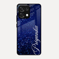 Glitter Customize Glass Case Cover Blue For Oppo F31 5G