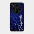 Glitter Customize Glass Case Cover Blue For Oppo Find X8 Pro 5G