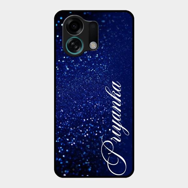 Glitter Customize Glass Case Cover Blue For Oppo K13 Turbo 5G