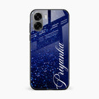 Glitter Customize Glass Case Cover Blue For Oppo K14x 5G
