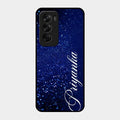 Glitter Customize Glass Case Cover Blue For Oppo Reno 12 Pro 5G
