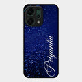 Glitter Customize Glass Case Cover Blue For Oppo Reno 14 5G