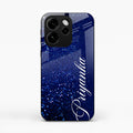 Glitter Customize Glass Case Cover Blue For Oppo Reno15 Pro Mini 5G