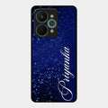 Glitter Customize Glass Case Cover Blue For Realme 15 Pro 5G