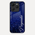 Glitter Customize Glass Case Cover Blue For Realme 15T 5G