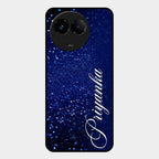 Glitter Customize Glass Case Cover Blue For Realme C67 5G