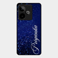 Glitter Customize Glass Case Cover Blue For Realme Gt 7T 5G