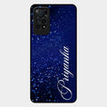 Glitter Customize Glass Case Cover Blue For Redmi Note 11 Pro 5G