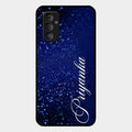 Glitter Customize Glass Case Cover Blue For Samsung Galaxy F23 5G