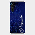 Glitter Customize Glass Case Cover Blue For Samsung Galaxy F54 5G