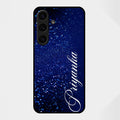 Glitter Customize Glass Case Cover Blue For Samsung Galaxy S25 FE 5G