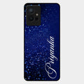 Glitter Customize Glass Case Cover Blue For Vivo T1 5G