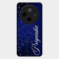 Glitter Customize Glass Case Cover Blue For Vivo T4 5G