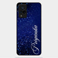 Glitter Customize Glass Case Cover Blue For Vivo V21 5G