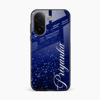 Glitter Customize Glass Case Cover Blue For Vivo V60e 5G