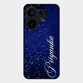 Glitter Customize Glass Case Cover Blue For Vivo X200 Fe 5G