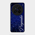 Glitter Customize Glass Case Cover Blue For Vivo X200 Pro 5G