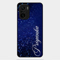 Glitter Customize Glass Case Cover Blue For Xiaomi Mi 11X 5G