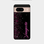 Glitter Customize Glass Case Cover Pink For Google Pixel 8 5G