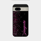 Glitter Customize Glass Case Cover Pink For Google Pixel 8A 5G