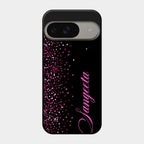 Glitter Customize Glass Case Cover Pink For Google Pixel 9 5G