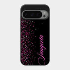Glitter Customize Glass Case Cover Pink For Google Pixel 9 Pro 5G