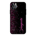 Glitter Customize Glass Case Cover Pink For iPhone 11 Pro