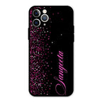 Glitter Customize Glass Case Cover Pink For iPhone 11 Pro