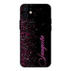 Glitter Customize Glass Case Cover Pink For iPhone 12 mini