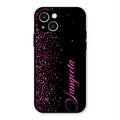 Glitter Customize Glass Case Cover Pink For iPhone 13