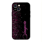 Glitter Customize Glass Case Cover Pink For iPhone 13