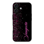 Glitter Customize Glass Case Cover Pink For iPhone 16