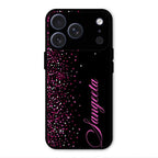 Glitter Customize Glass Case Cover Pink For iPhone 17 Pro Max